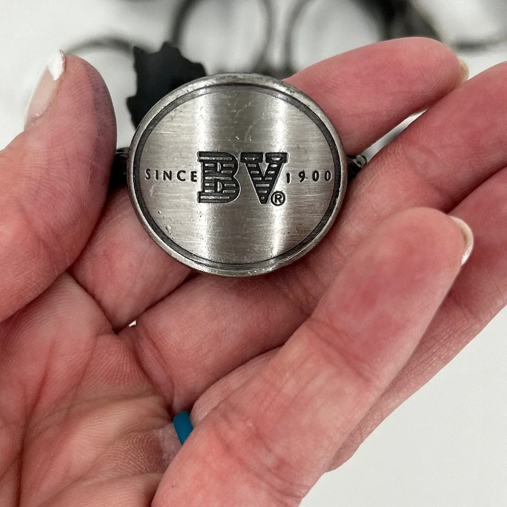 Beaulieu Vineyard BV Napkin Rings Set of 10 Grape Cluster Pewter‎ Tone Vintage